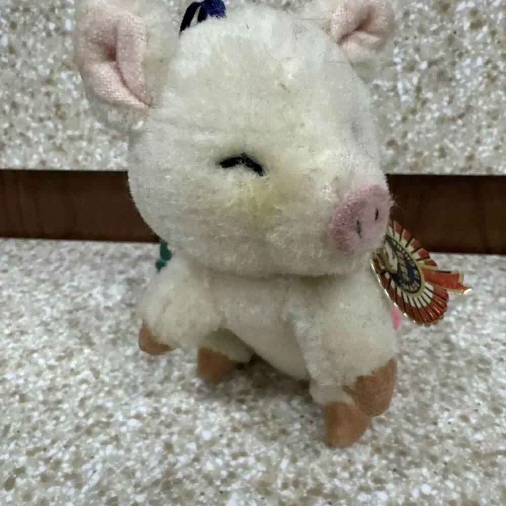 Shanghai Doll Factory Stuffed Mini Pig Hog Pure Wool Ornament 4